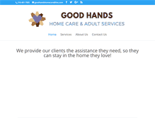 Tablet Screenshot of goodhandshomecare.com